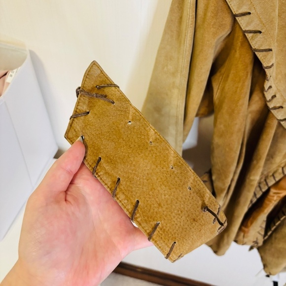 Danier 1970s Vintage Genuine Suede Brown Western Style Cowboy Coat SZ Medium - Picture 9 of 16